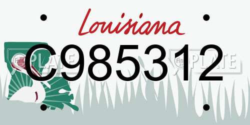 C985312 Louisiana License Plate