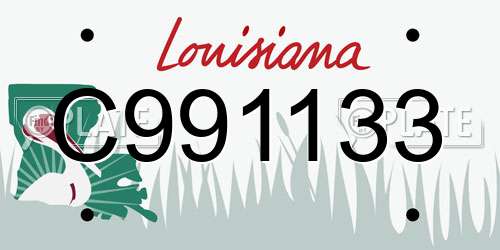 C991133 Louisiana License Plate