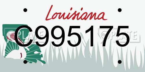 C995175 Louisiana License Plate