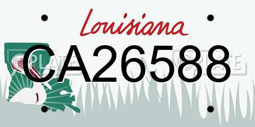 CA26588 Louisiana License Plate