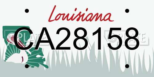 CA28158 Louisiana License Plate