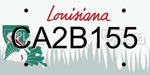 CA2B155 Louisiana License Plate
