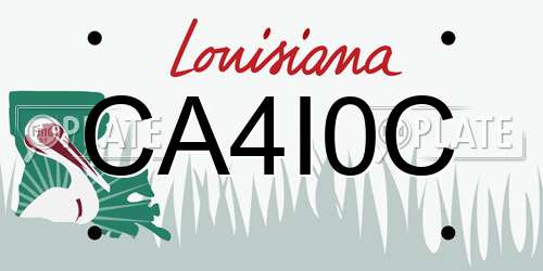 CA4I0C Louisiana License Plate