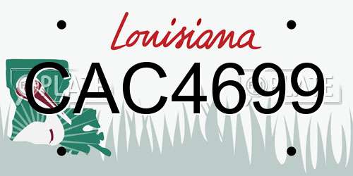 CAC4699 Louisiana License Plate