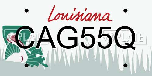CAG55Q Louisiana License Plate