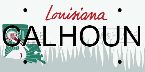 CALHOUN Louisiana License Plate