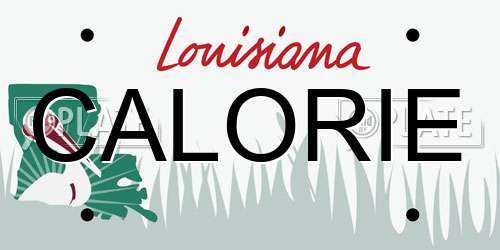 CALORIE Louisiana License Plate