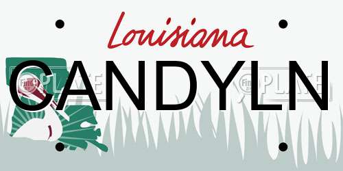 CANDYLN Louisiana License Plate