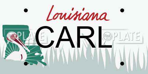 CARL Louisiana License Plate