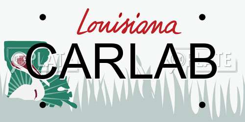 CARLAB Louisiana License Plate