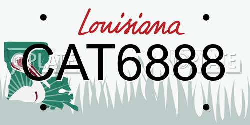 CAT6888 Louisiana License Plate