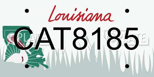 CAT8185 Louisiana License Plate