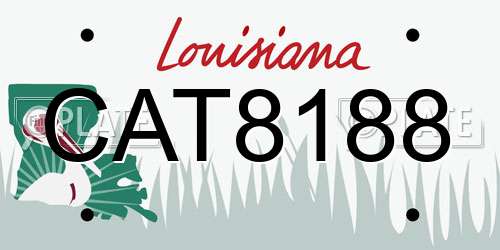 CAT8188 Louisiana License Plate
