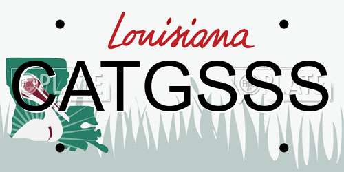 CATGSSS Louisiana License Plate
