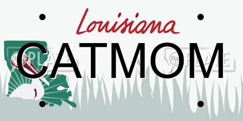 CATMOM Louisiana License Plate