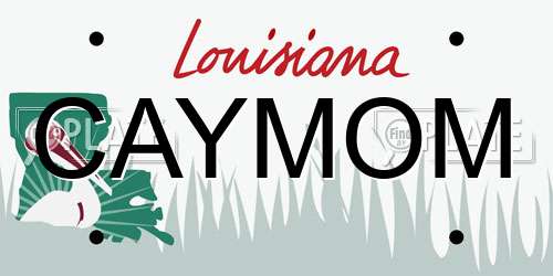 CAYMOM Louisiana License Plate