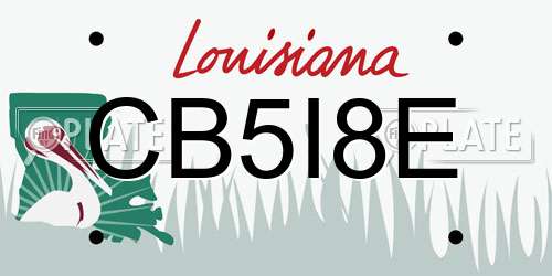 CB5I8E Louisiana License Plate