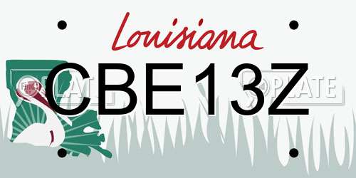 CBE13Z Louisiana License Plate