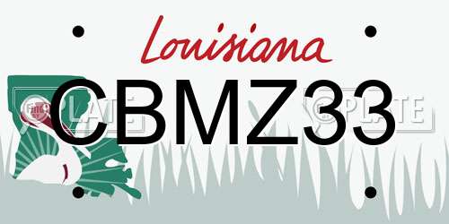 CBMZ33 Louisiana License Plate