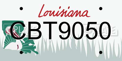 CBT9050 Louisiana License Plate