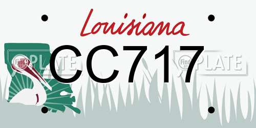 CC717 Louisiana License Plate