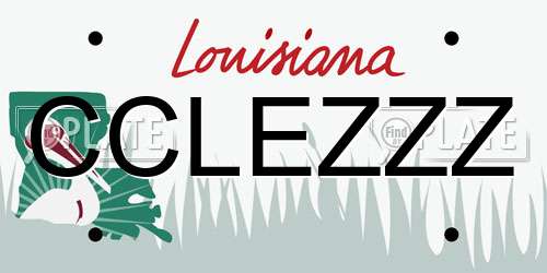 CCLEZZZ Louisiana License Plate