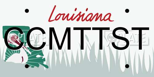 CCMTTST Louisiana License Plate