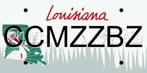 CCMZZBZ Louisiana License Plate
