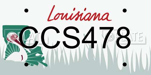 CCS478 Louisiana License Plate