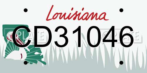 CD31046 Louisiana License Plate