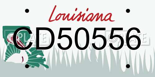 CD50556 Louisiana License Plate