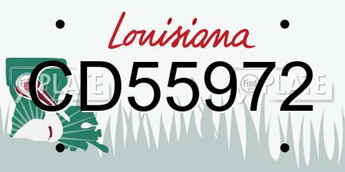 CD55972 Louisiana License Plate