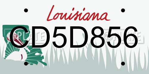 CD5D856 Louisiana License Plate
