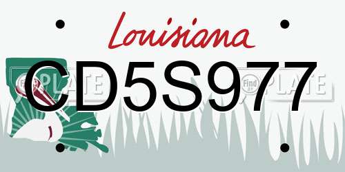 CD5S977 Louisiana License Plate