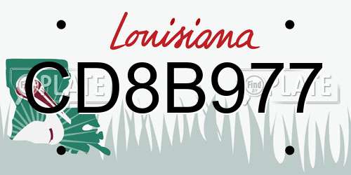 CD8B977 Louisiana License Plate