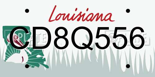 CD8Q556 Louisiana License Plate