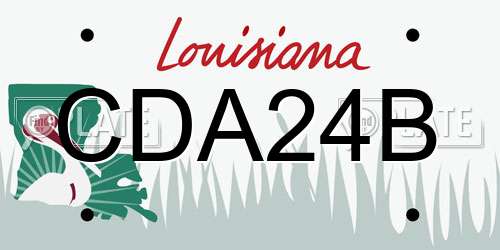 CDA24B Louisiana License Plate