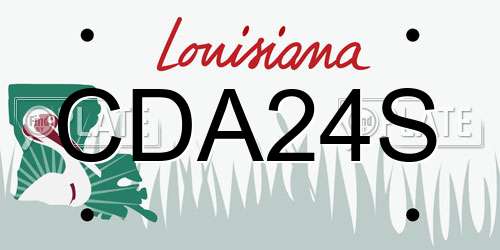 CDA24S Louisiana License Plate