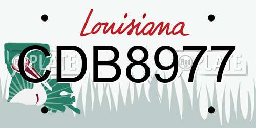 CDB8977 Louisiana License Plate