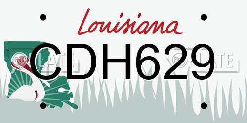 CDH629 Louisiana License Plate