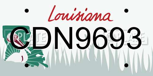 CDN9693 Louisiana License Plate