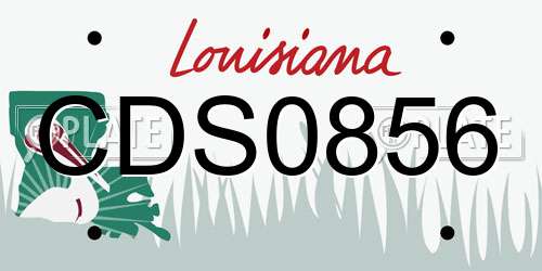 CDS0856 Louisiana License Plate