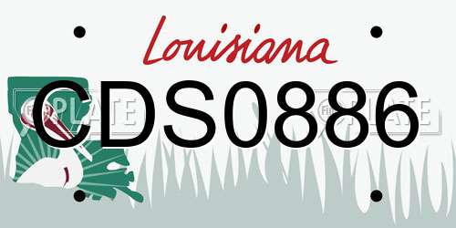 CDS0886 Louisiana License Plate