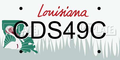 CDS49C Louisiana License Plate