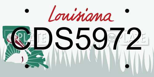 CDS5972 Louisiana License Plate