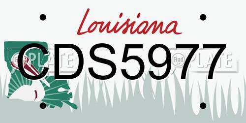 CDS5977 Louisiana License Plate
