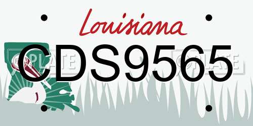 CDS9565 Louisiana License Plate