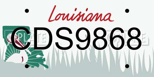 CDS9868 Louisiana License Plate