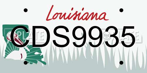CDS9935 Louisiana License Plate