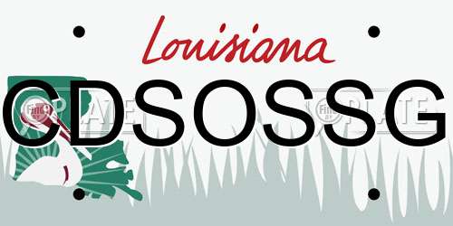 CDSOSSG Louisiana License Plate